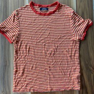 Orange and Marigold Striped Tee